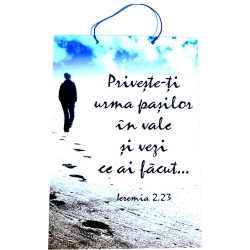 Poster A4, Priveste-ti urma pasilor in vale... 